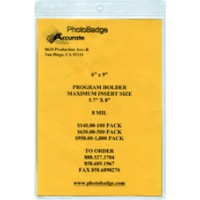 Vinyl Top Load 6" x 9" Program Holder - 100 pack